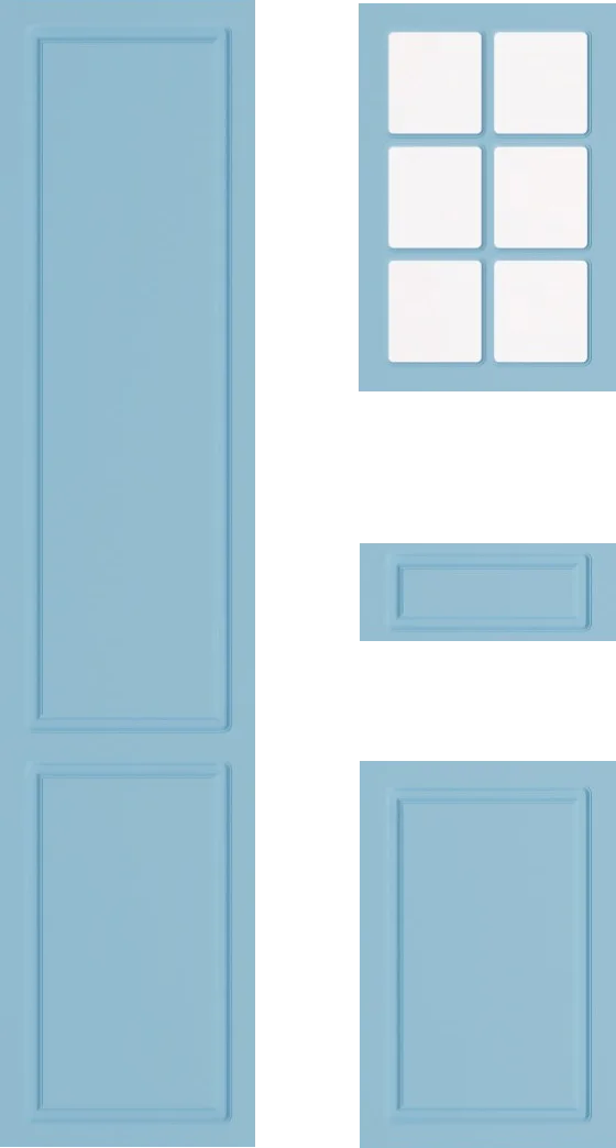 Azalea Cabinet Door: Powder Blue Classic Framed Design Guide