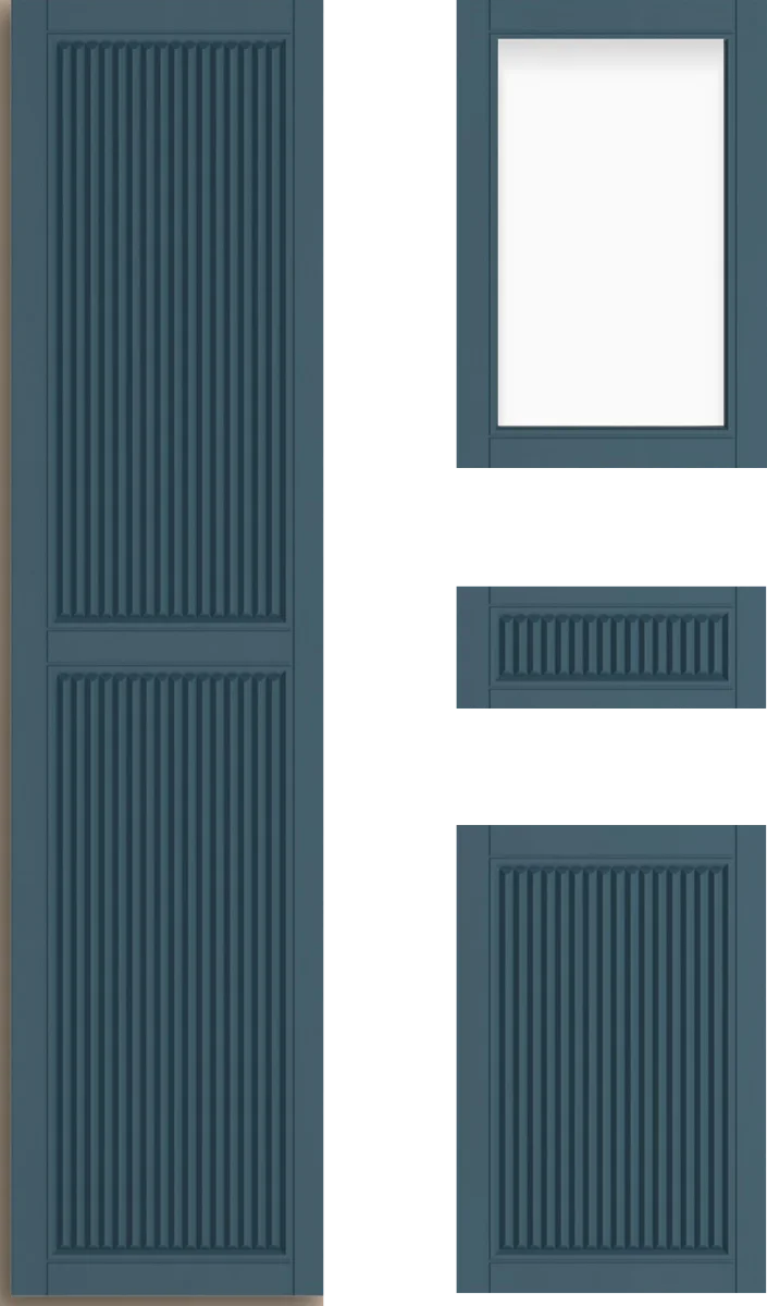 Bella Cabinet Door: Deep Indigo Textured Design Guide