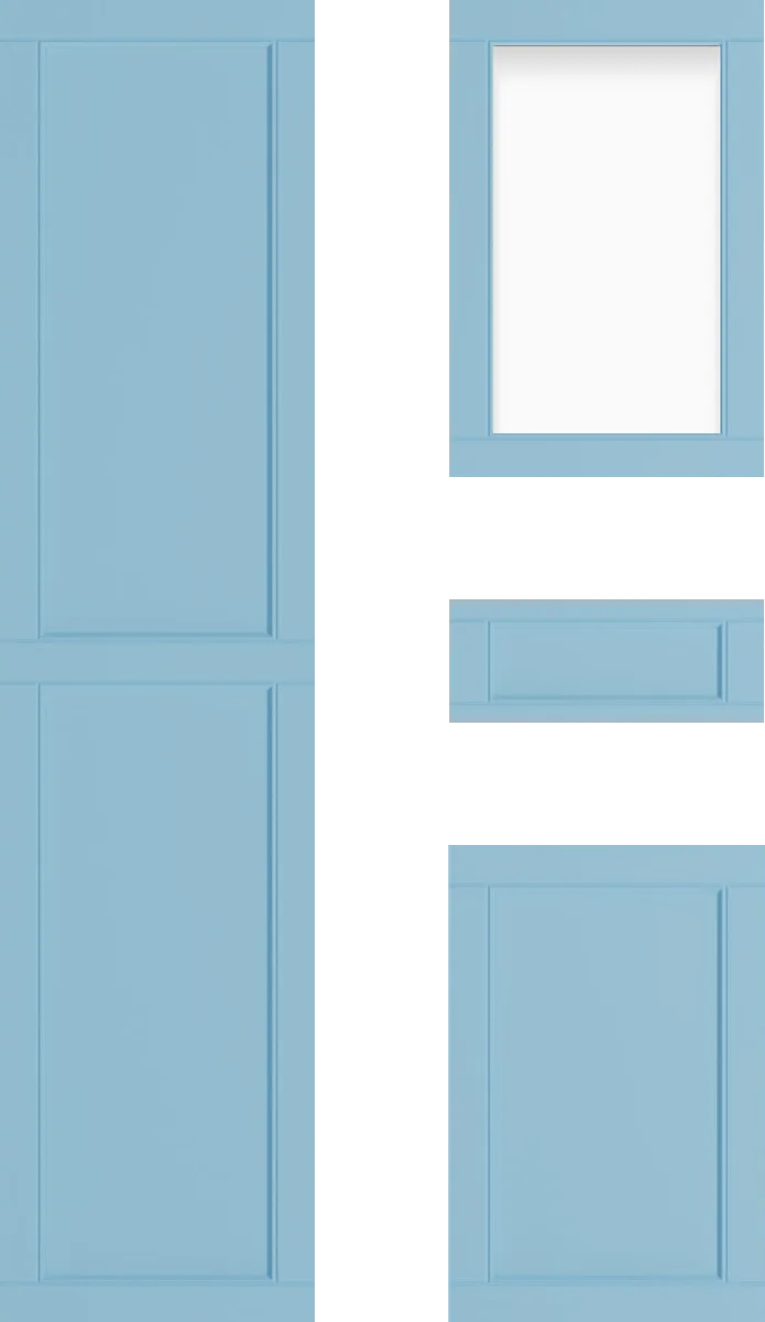 Delos Cabinet Door: Aegean Blue Textured Design Guide