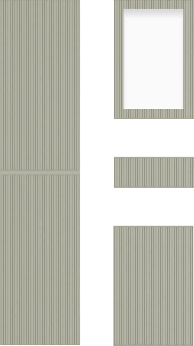 Harbor Cabinet Door: Grey-Green Textured Design Guide