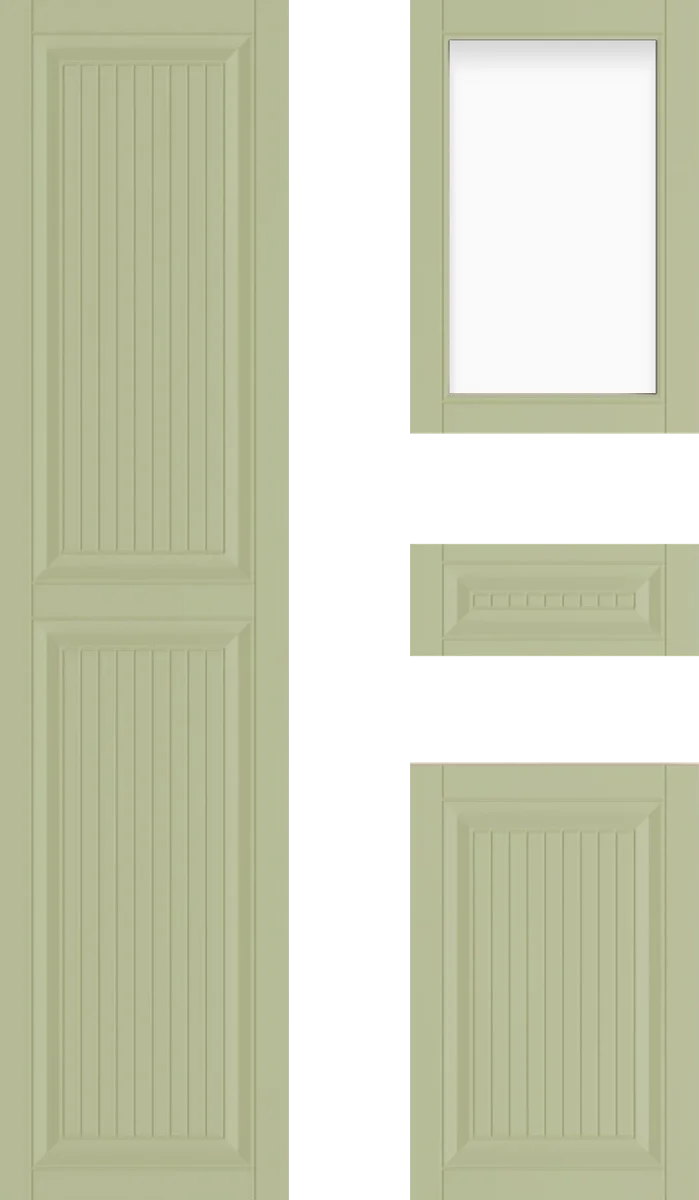 Heron Cabinet Door: Soft Green Textured Design Guide