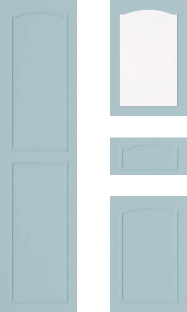 Jasmine Cabinet Door: Powder Blue-Grey Classic Framed Design Guide