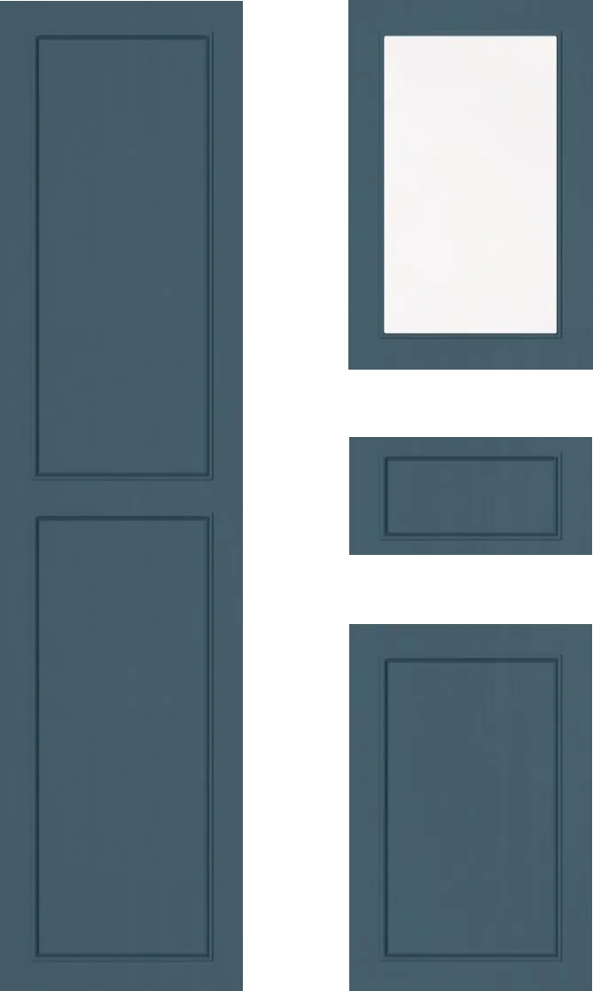 Nightingale Cabinet Door: Deep Teal Classic Framed Design Guide