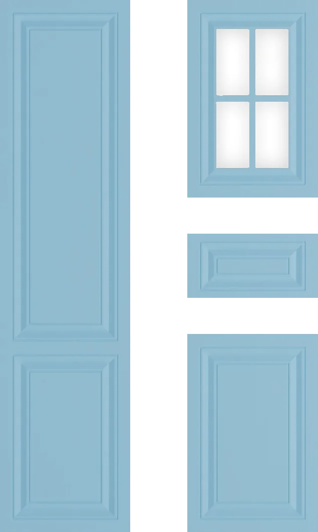 Pearl Cabinet Door: Powder Blue Heritage Framed Design Guide
