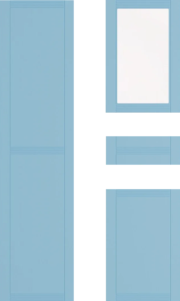 Petunia Cabinet Door: Cornflower Blue Classic Framed Design Guide
