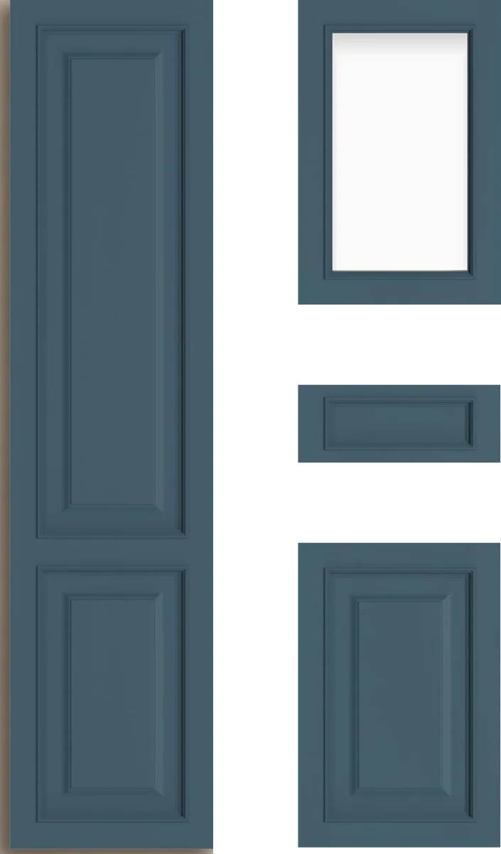 Sterling Cabinet Door: Steel Blue Textured Design Guide